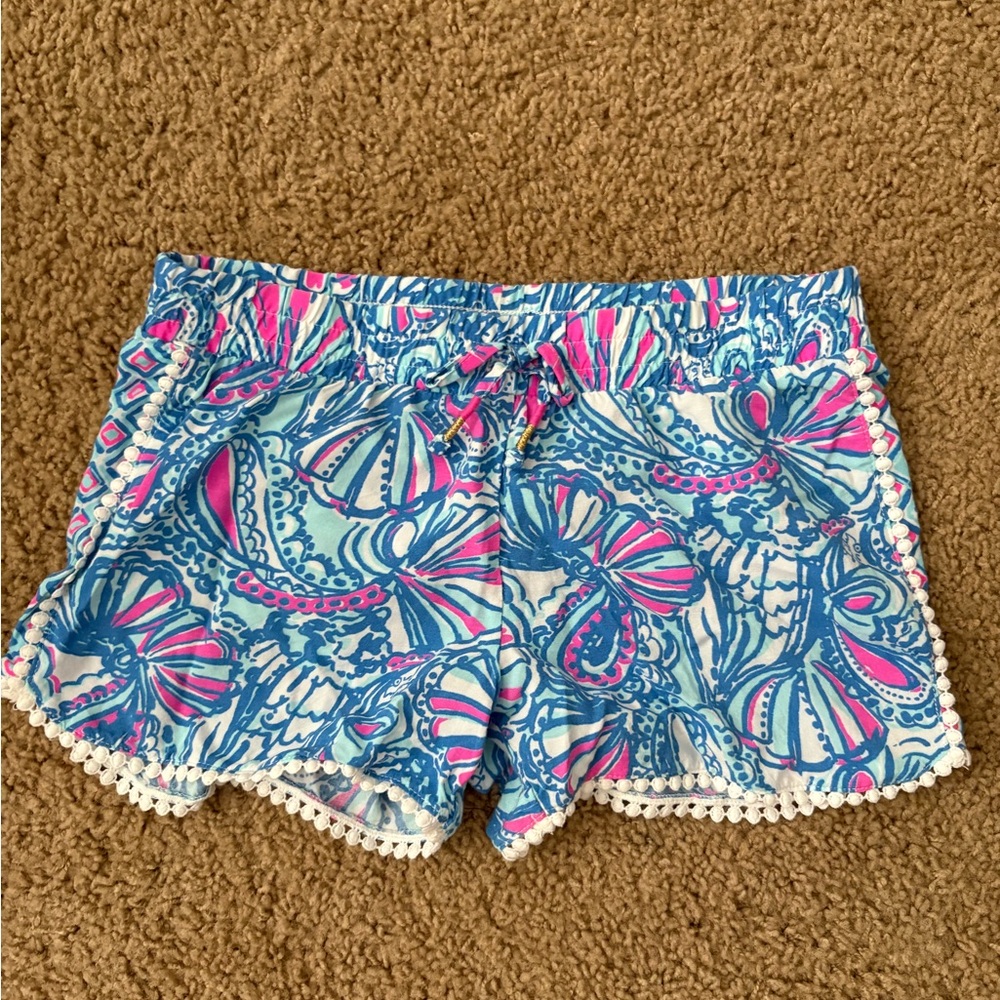 Lilly Pulitzer Blue and Pink Patterned Shorts